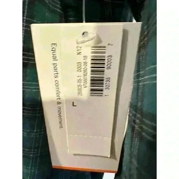 NWT Old Navy Holiday Christmas Dress Up Green Shirt Mens L/S Button Down check - Picture 3 of 10